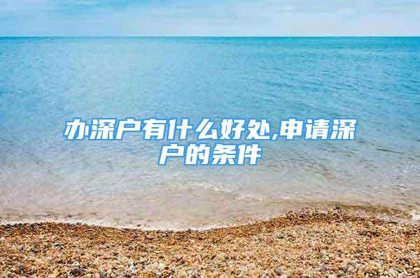 辦深戶有什么好處,申請深戶的條件