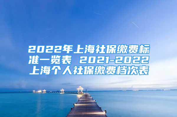 2022年上海社保繳費(fèi)標(biāo)準(zhǔn)一覽表 2021-2022上海個(gè)人社保繳費(fèi)檔次表