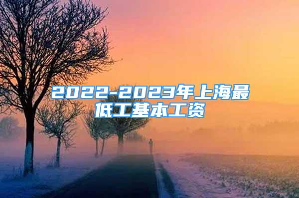 2022-2023年上海最低工基本工資