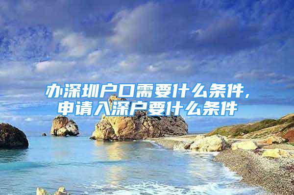 辦深圳戶口需要什么條件,申請(qǐng)入深戶要什么條件