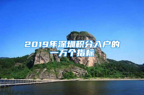 2019年深圳積分入戶的一萬個指標(biāo)