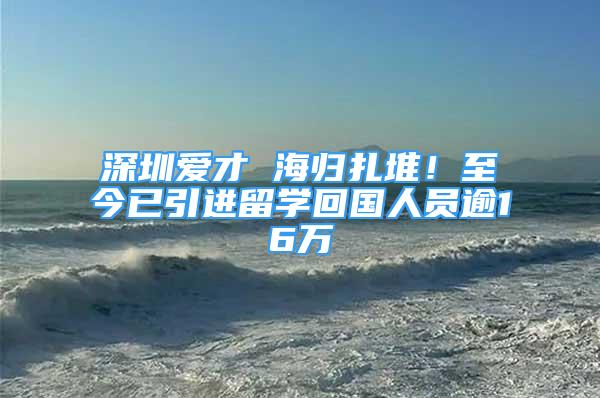 深圳愛才 海歸扎堆！至今已引進留學回國人員逾16萬