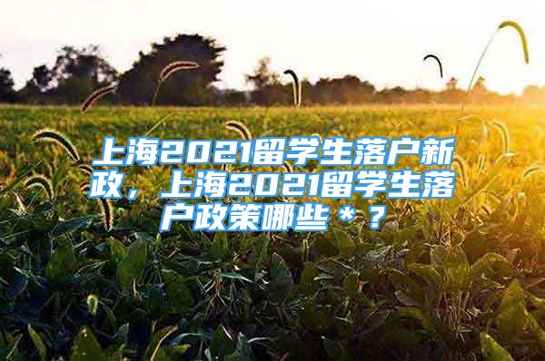 上海2021留學(xué)生落戶新政，上海2021留學(xué)生落戶政策哪些＊？