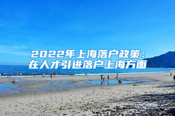 2022年上海落戶(hù)政策：在人才引進(jìn)落戶(hù)上海方面