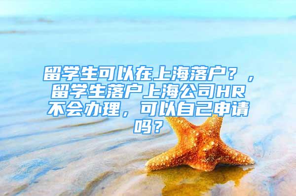 留學(xué)生可以在上海落戶(hù)？，留學(xué)生落戶(hù)上海公司HR不會(huì)辦理，可以自己申請(qǐng)嗎？