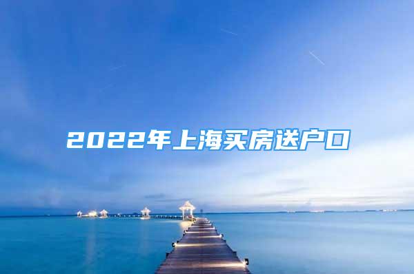 2022年上海買房送戶口