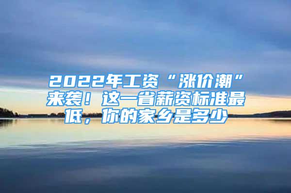 2022年工資“漲價(jià)潮”來(lái)襲！這一省薪資標(biāo)準(zhǔn)最低，你的家鄉(xiāng)是多少