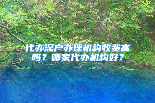 代辦深戶辦理機(jī)構(gòu)收費(fèi)高嗎？哪家代辦機(jī)構(gòu)好？