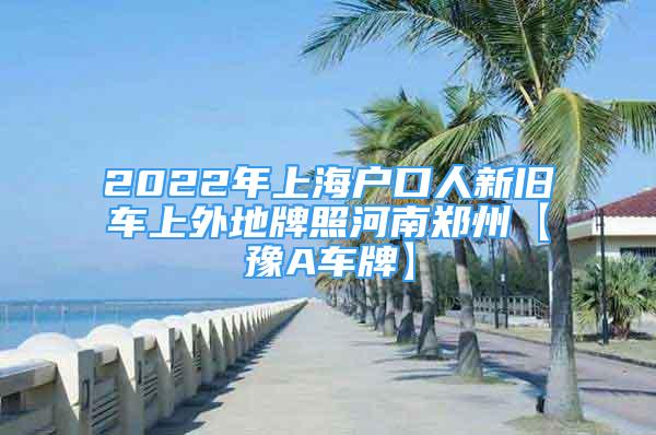 2022年上海戶口人新舊車上外地牌照河南鄭州【豫A車牌】