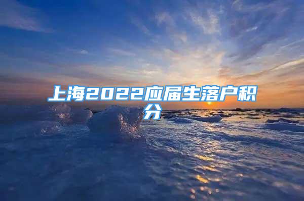 上海2022應(yīng)屆生落戶(hù)積分