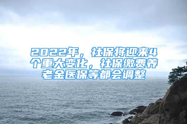 2022年，社保將迎來4個重大變化，社保繳費養(yǎng)老金醫(yī)保等都會調整