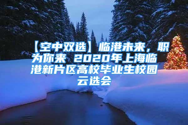 【空中雙選】臨港未來(lái)，職為你來(lái) 2020年上海臨港新片區(qū)高校畢業(yè)生校園云選會(huì)