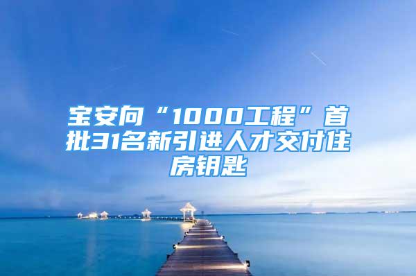 寶安向“1000工程”首批31名新引進(jìn)人才交付住房鑰匙