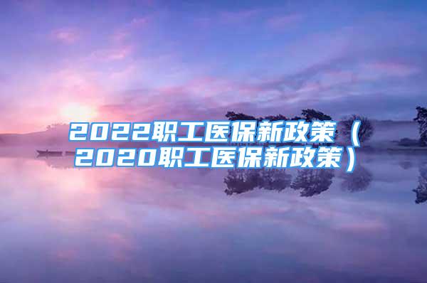 2022職工醫(yī)保新政策（2020職工醫(yī)保新政策）