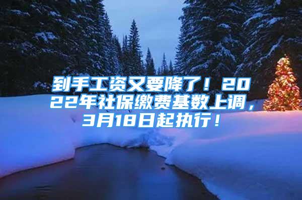 到手工資又要降了！2022年社保繳費基數(shù)上調(diào)，3月18日起執(zhí)行！