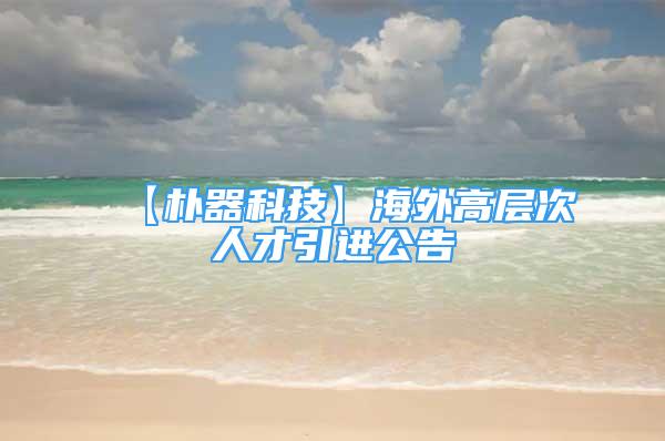 【樸器科技】海外高層次人才引進(jìn)公告