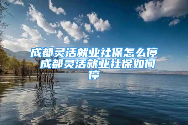 成都靈活就業(yè)社保怎么停 成都靈活就業(yè)社保如何停