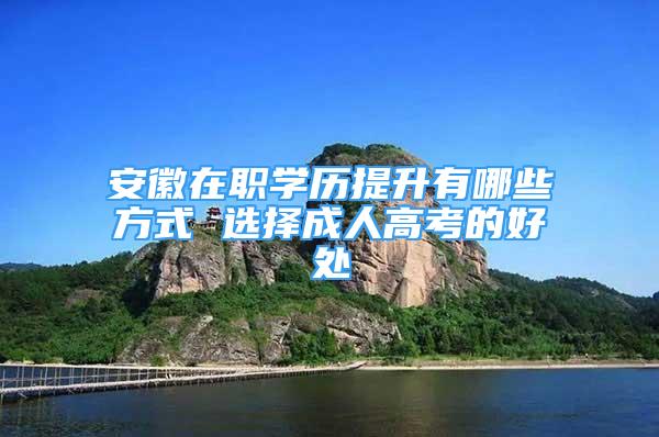 安徽在職學(xué)歷提升有哪些方式 選擇成人高考的好處