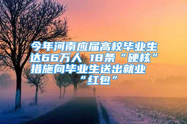 今年河南應(yīng)屆高校畢業(yè)生達(dá)66萬(wàn)人 18條“硬核”措施向畢業(yè)生送出就業(yè)“紅包”