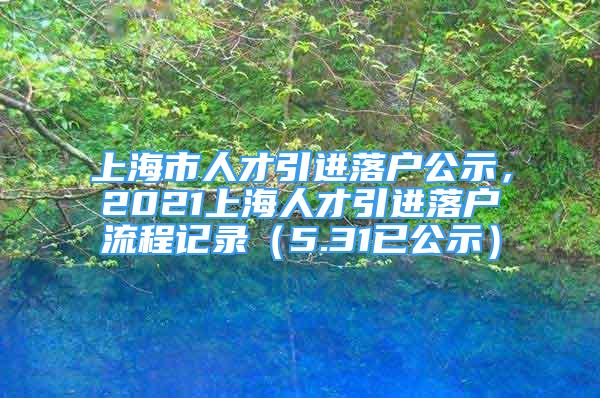 上海市人才引進(jìn)落戶(hù)公示，2021上海人才引進(jìn)落戶(hù)流程記錄（5.31已公示）