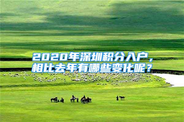 2020年深圳積分入戶，相比去年有哪些變化呢？