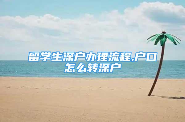 留學生深戶辦理流程,戶口怎么轉深戶