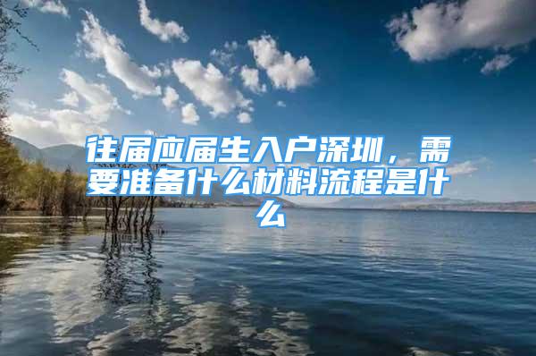 往屆應(yīng)屆生入戶深圳，需要準(zhǔn)備什么材料流程是什么