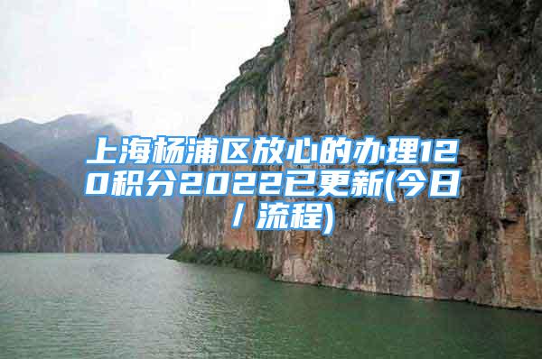 上海楊浦區(qū)放心的辦理120積分2022已更新(今日／流程)