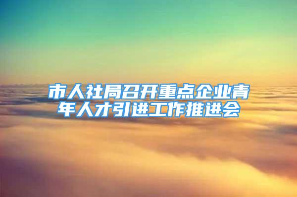 市人社局召開重點企業(yè)青年人才引進工作推進會