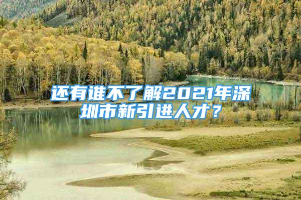 還有誰(shuí)不了解2021年深圳市新引進(jìn)人才？