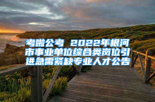 考啦公考 2022年根河市事業(yè)單位綜合類崗位引進急需緊缺專業(yè)人才公告