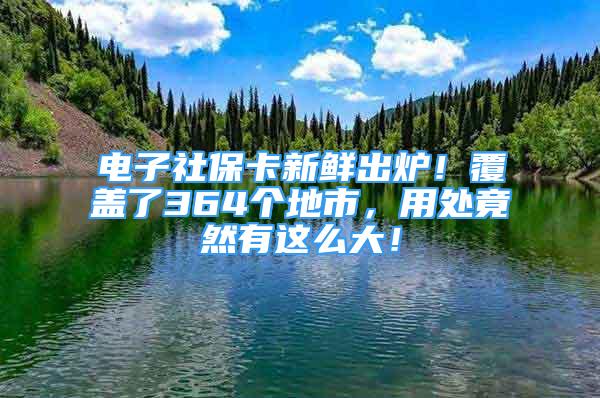 電子社?？ㄐ迈r出爐！覆蓋了364個地市，用處竟然有這么大！