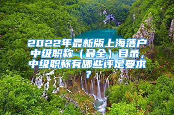 2022年最新版上海落戶中級(jí)職稱（最全）目錄，中級(jí)職稱有哪些評(píng)定要求？