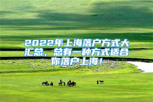 2022年上海落戶方式大匯總，總有一種方式適合你落戶上海！