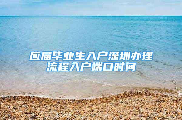 應(yīng)屆畢業(yè)生入戶深圳辦理流程入戶端口時間