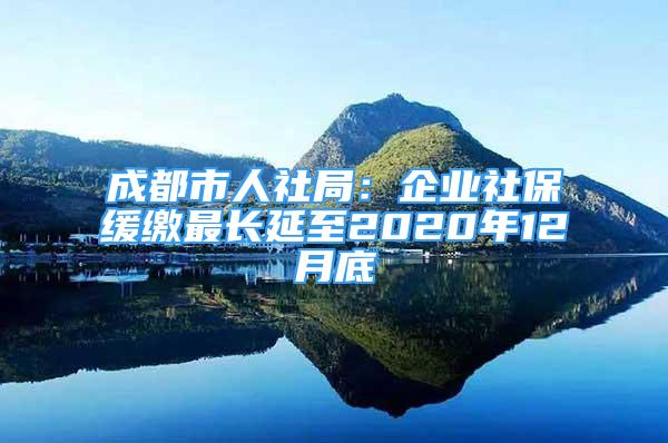 成都市人社局：企業(yè)社保緩繳最長(zhǎng)延至2020年12月底