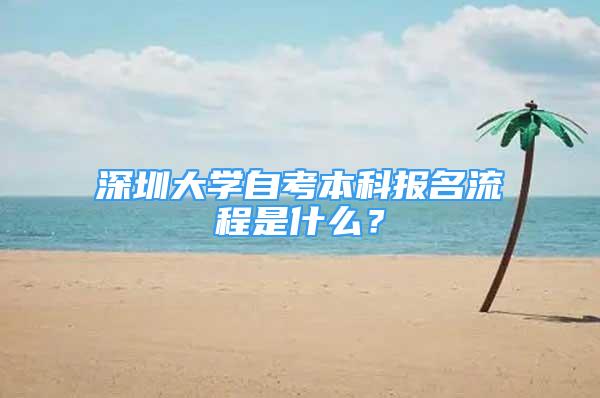 深圳大學(xué)自考本科報(bào)名流程是什么？