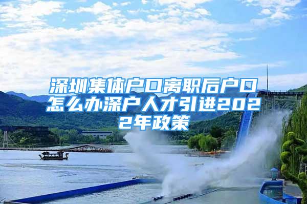 深圳集體戶口離職后戶口怎么辦深戶人才引進(jìn)2022年政策