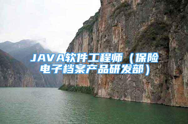 JAVA軟件工程師（保險(xiǎn)電子檔案產(chǎn)品研發(fā)部）