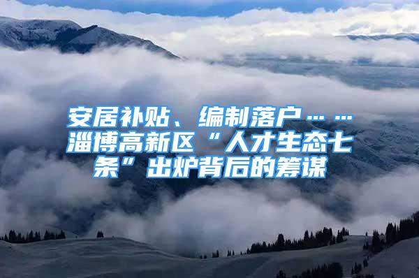 安居補貼、編制落戶……淄博高新區(qū)“人才生態(tài)七條”出爐背后的籌謀