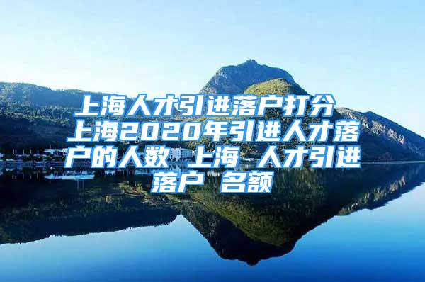 上海人才引進(jìn)落戶打分 上海2020年引進(jìn)人才落戶的人數(shù) 上海 人才引進(jìn)落戶 名額