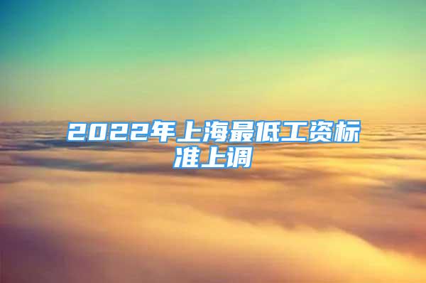 2022年上海最低工資標準上調(diào)