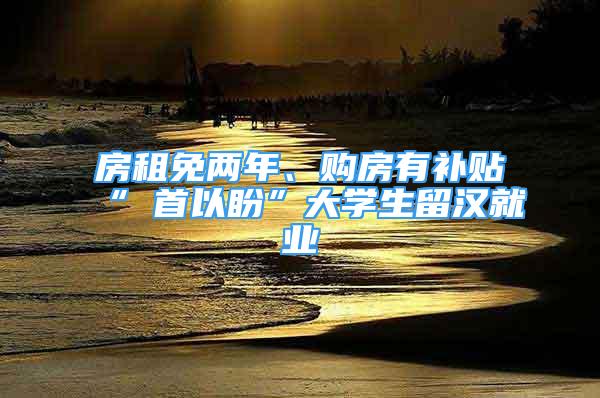 房租免兩年、購房有補貼“硚首以盼”大學生留漢就業(yè)