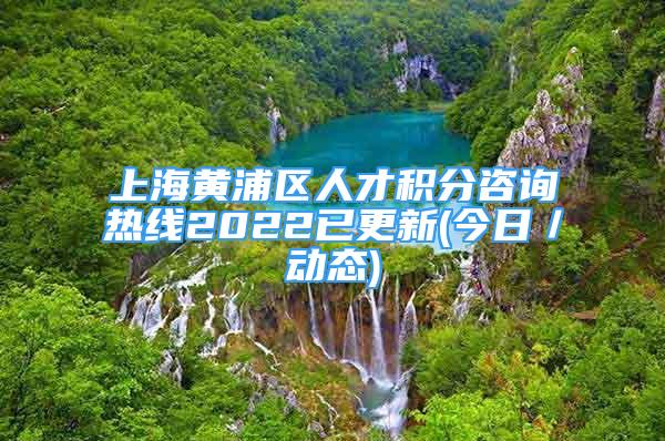 上海黃浦區(qū)人才積分咨詢熱線2022已更新(今日／動態(tài))