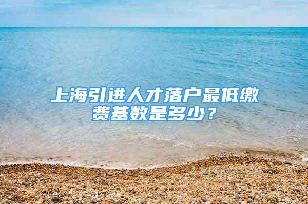 上海引進(jìn)人才落戶最低繳費(fèi)基數(shù)是多少？