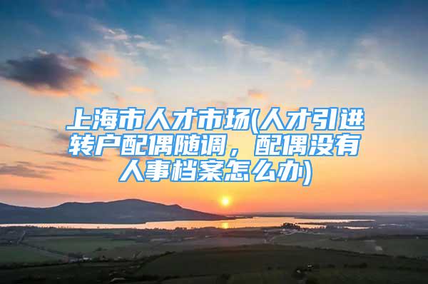 上海市人才市場(人才引進(jìn)轉(zhuǎn)戶配偶隨調(diào)，配偶沒有人事檔案怎么辦)