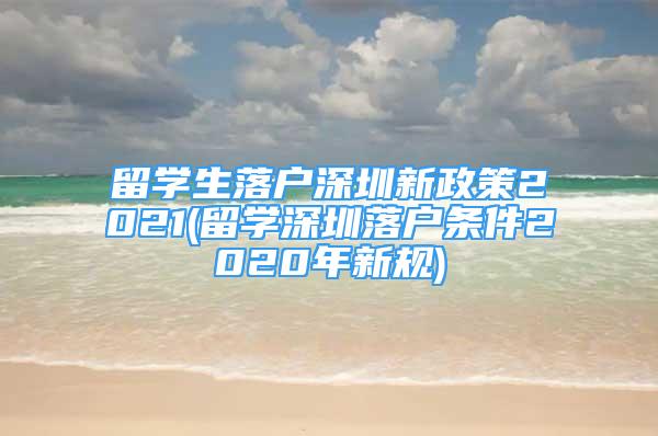 留學(xué)生落戶深圳新政策2021(留學(xué)深圳落戶條件2020年新規(guī))