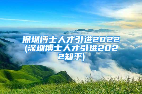 深圳博士人才引進2022(深圳博士人才引進2022知乎)