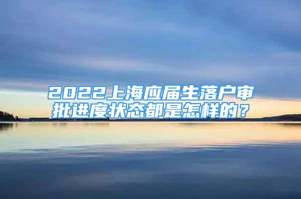 2022上海應(yīng)屆生落戶審批進(jìn)度狀態(tài)都是怎樣的？