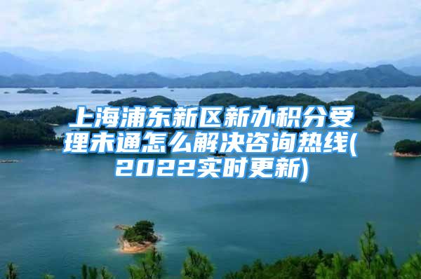 上海浦東新區(qū)新辦積分受理未通怎么解決咨詢熱線(2022實(shí)時更新)